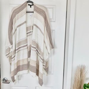 NWT White House Black Market Sweater Poncho/Kimono